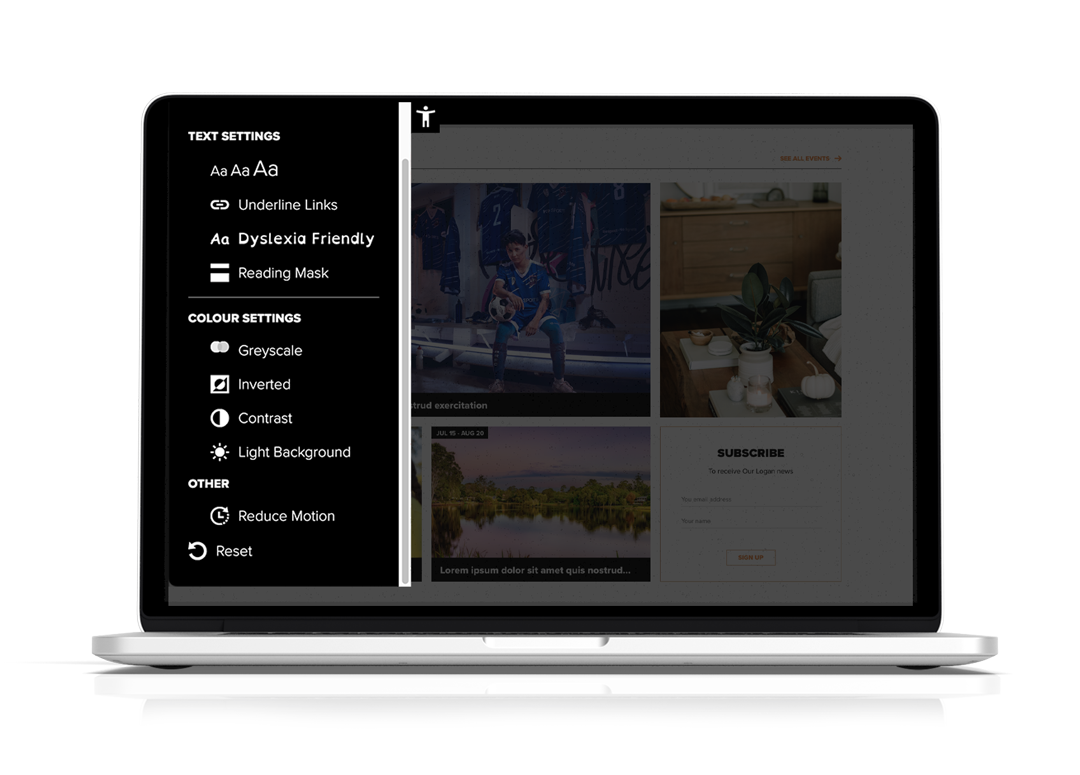 Our Logan - Website Accessibility Function