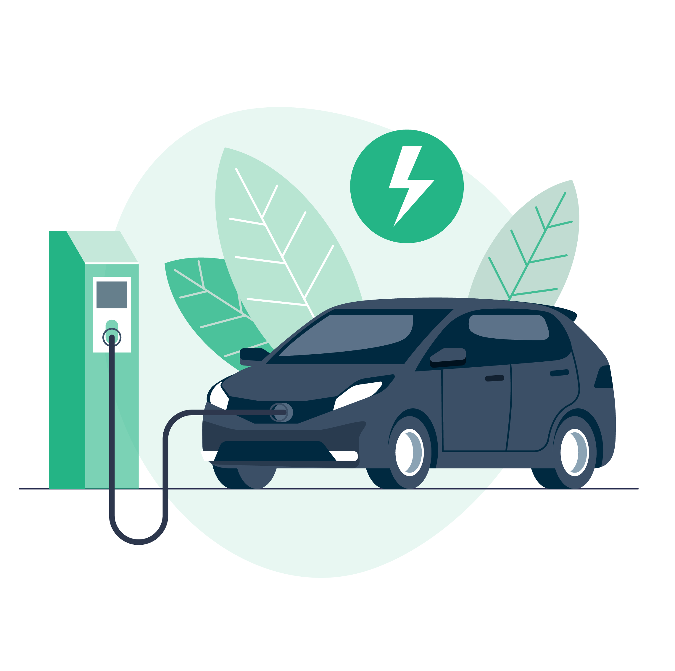 Illustration of an EV Car Brisbane