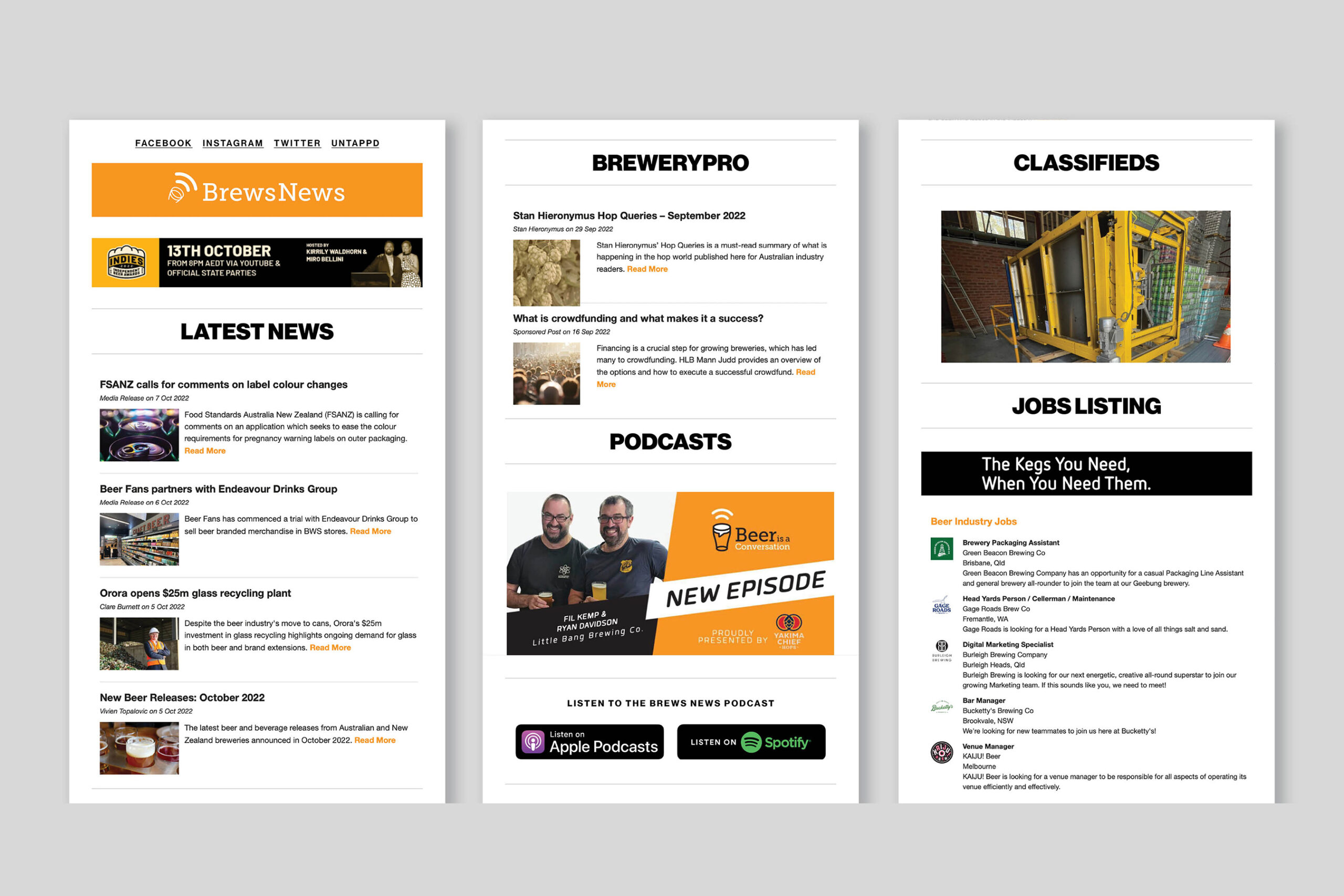 brews news web design