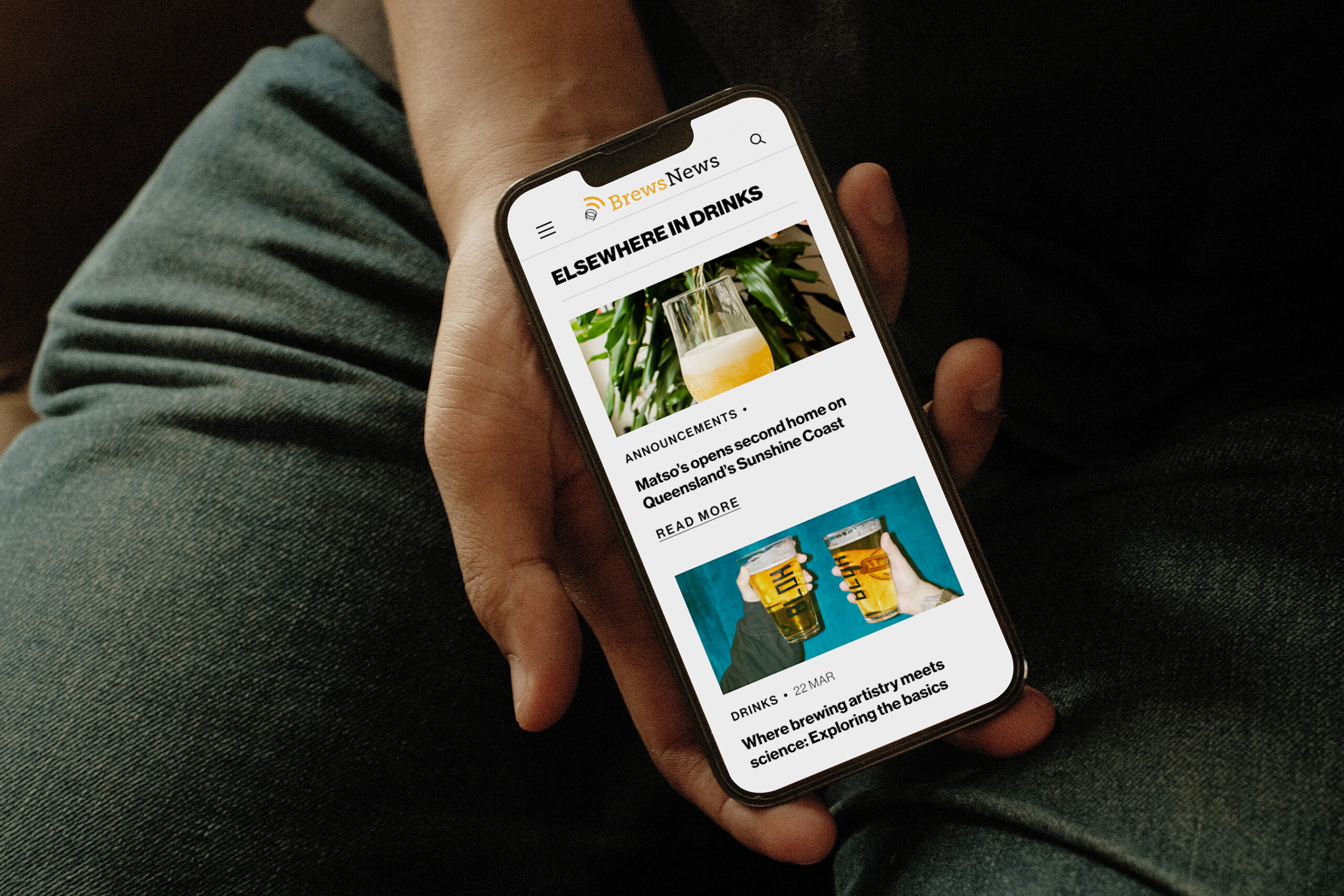 brews news mobile responsive website